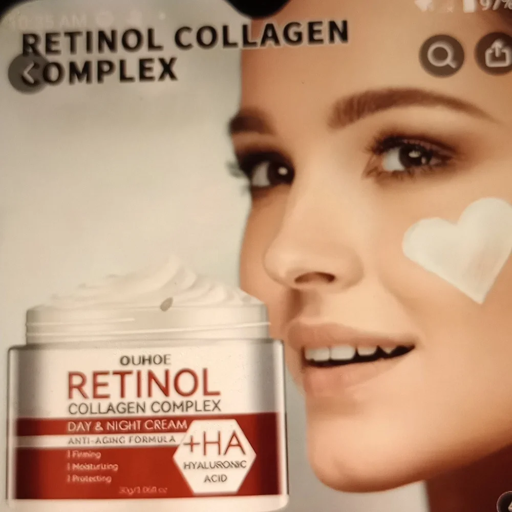 NWT OUHOE Retinol Collagen Cream w/ Hyaluronic acid-Anti-aging moisturiz…